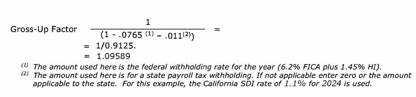 11.04.03 Gross Up Factor NEW