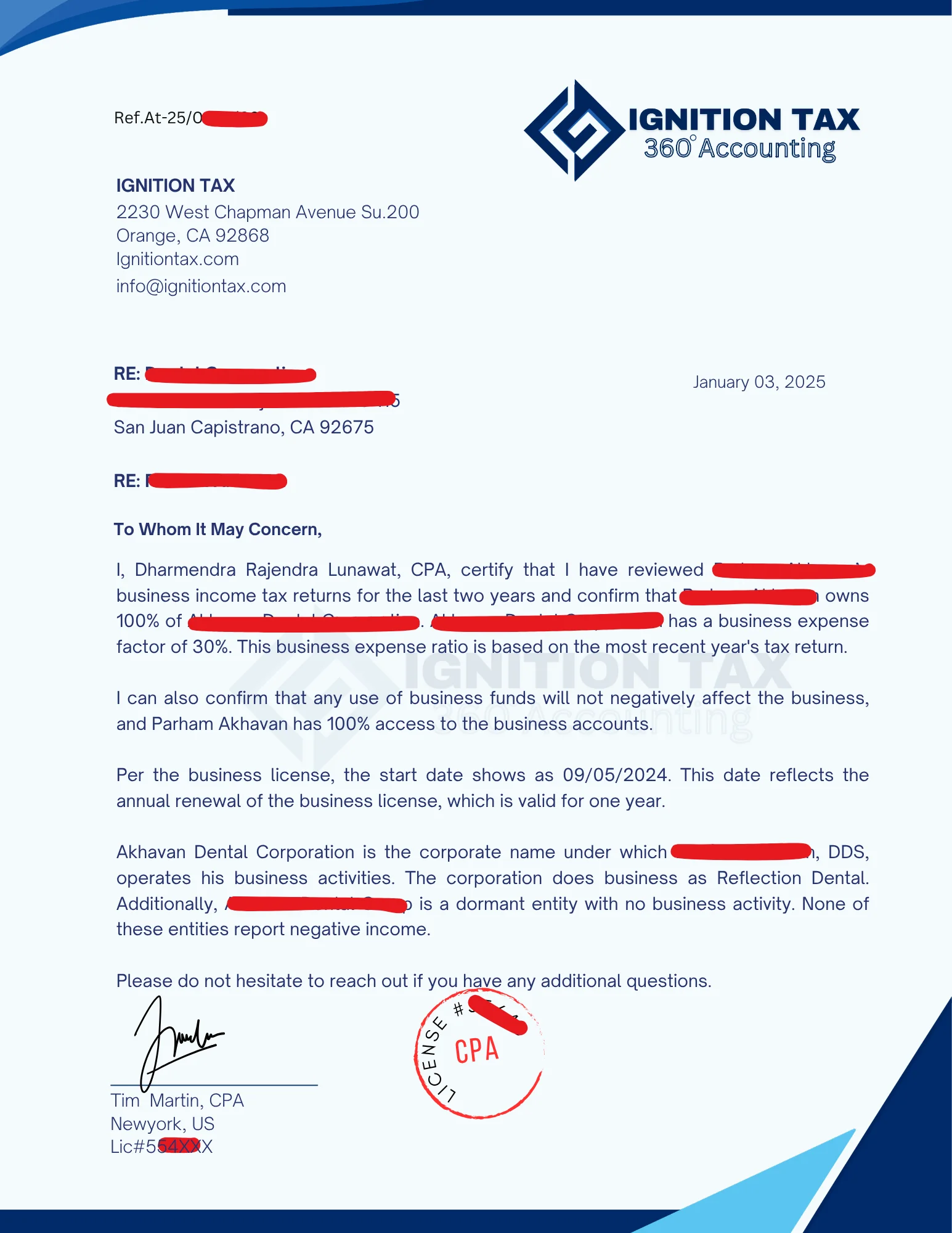 cpa letter for mortgage